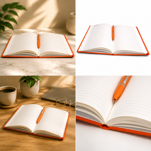 Premium Orange Diary And Pen- Manifestation Kit By Spiritual Knot